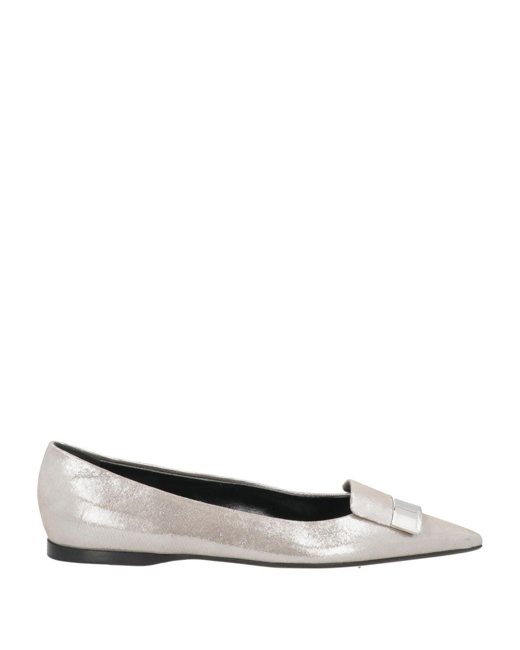 Sergio Rossi White Ballet Flats Leather