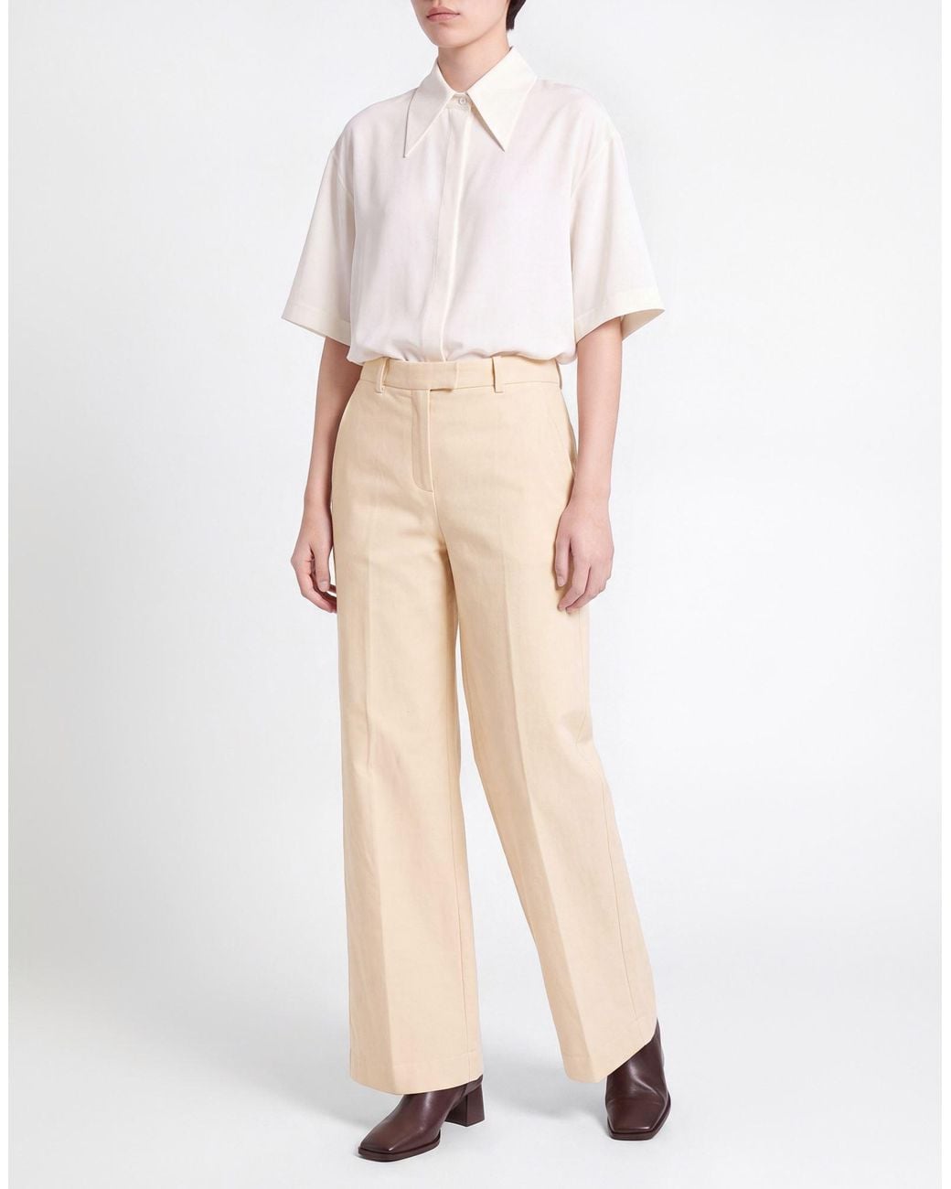 Circolo 1901 Natural Cream Pants Cotton, Elastane