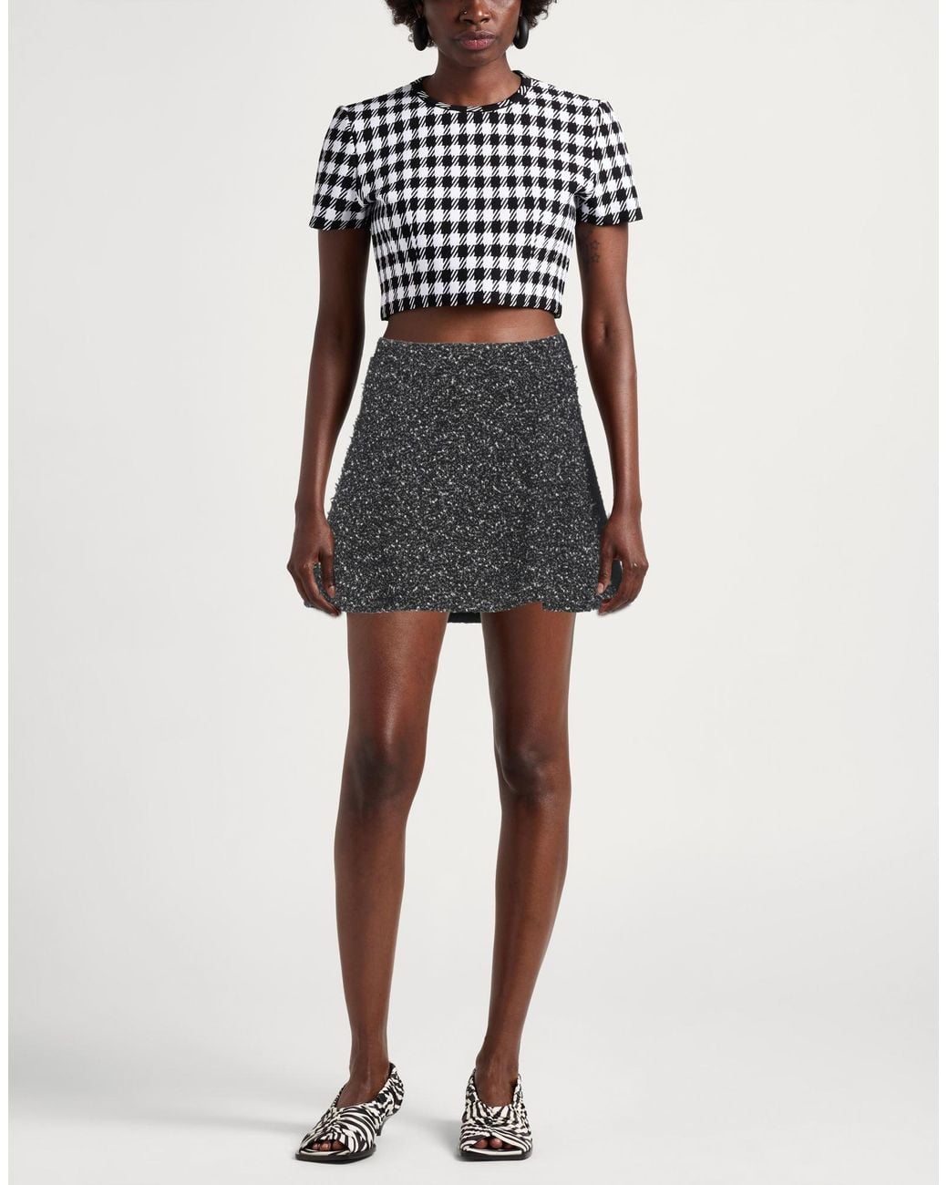 Rag & Bone Gray Mini Skirt Wool, Polyester, Acrylic, Nylon