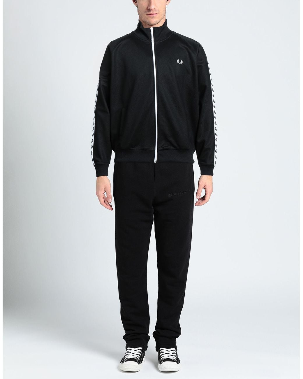 Fred Perry Black Sweatshirt Polyester, Cotton, Elastane for men