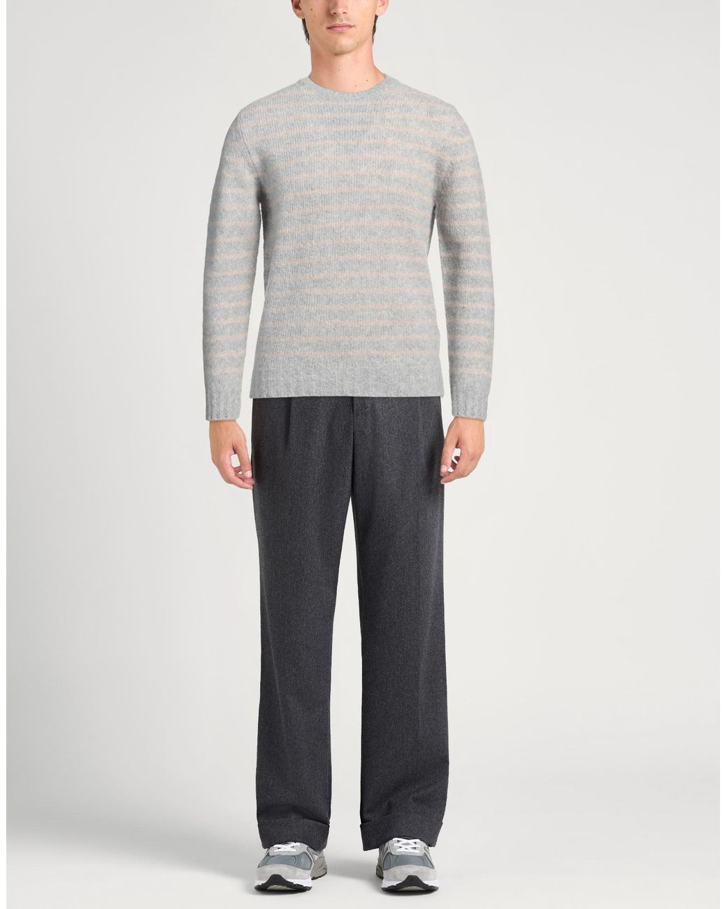 Fedeli Gray Sweater Virgin Wool, Cashmere, Polyamide for men
