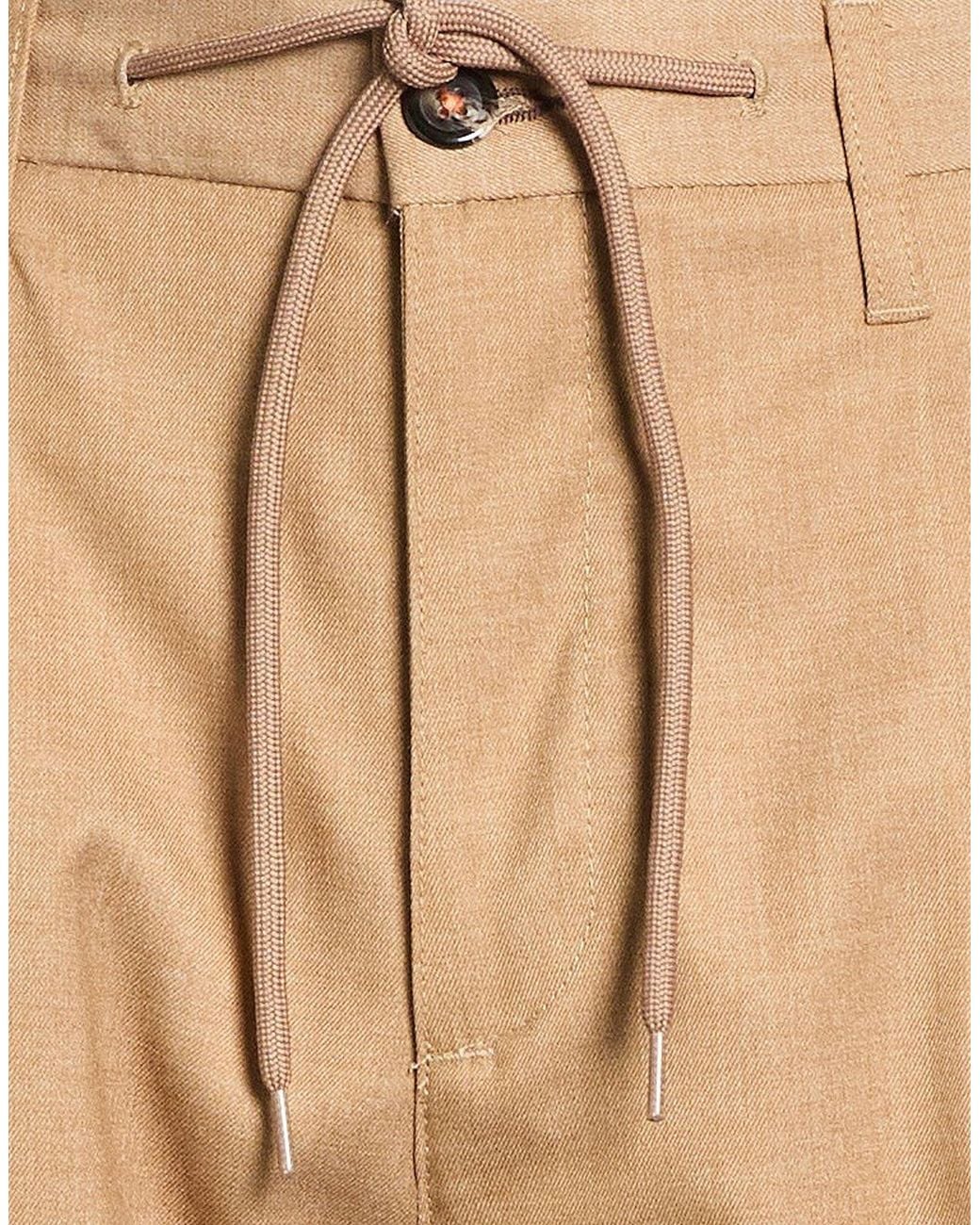 Berna Natural Sand Pants Polyester, Viscose, Elastane for men