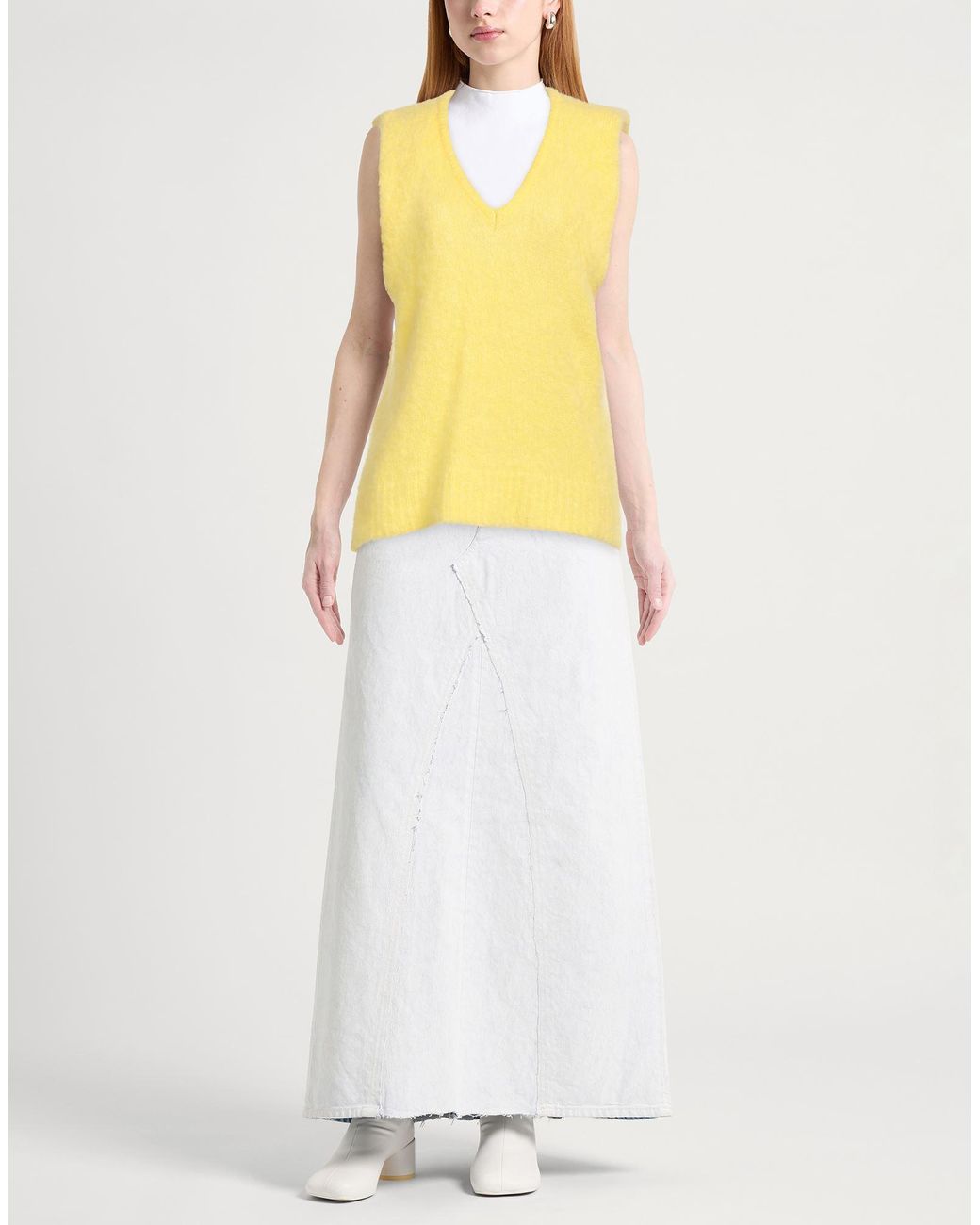 Roseanna Yellow Sweater Mohair Wool, Polyamide, Elastane