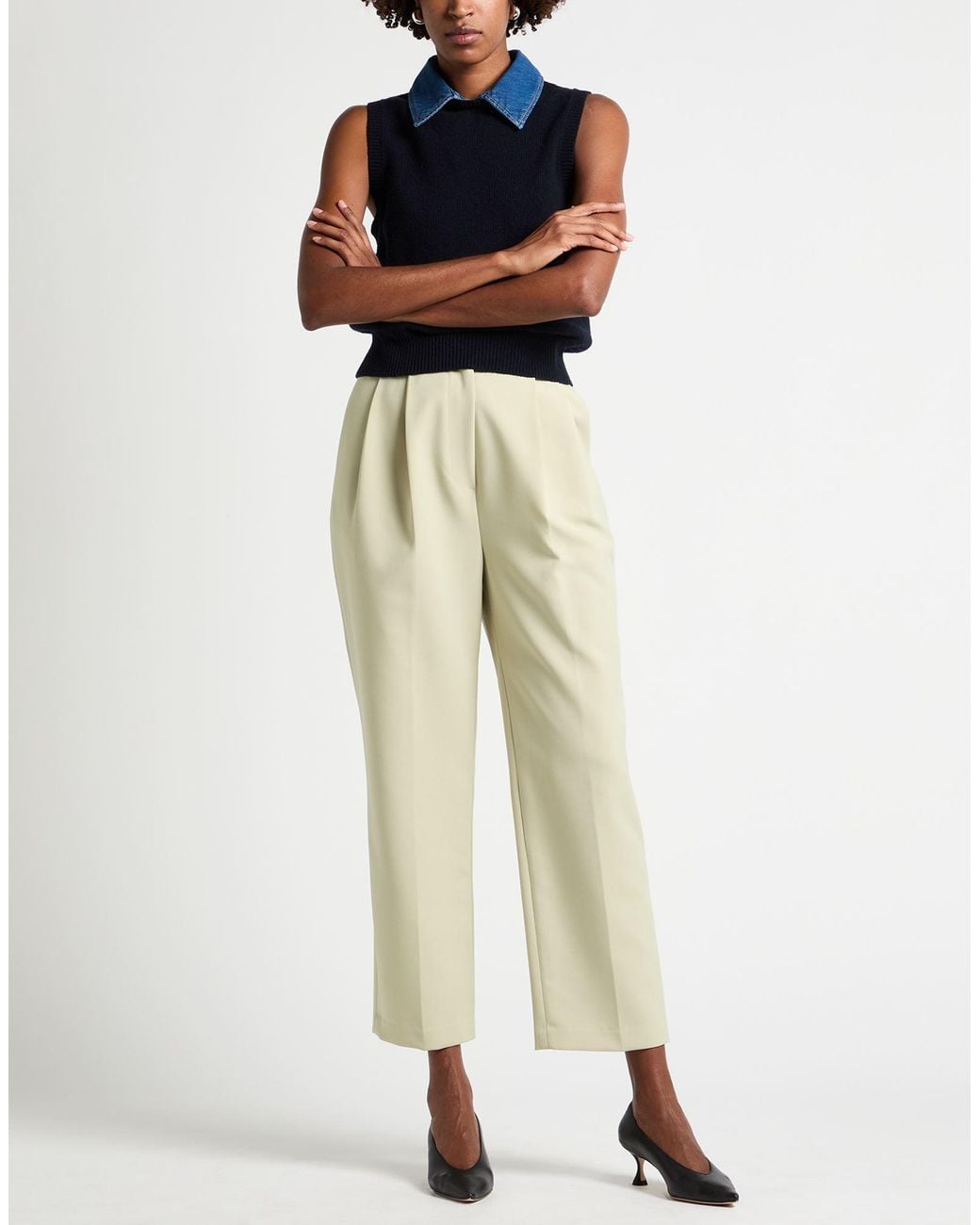 Frankie Shop Natural Pants Polyester, Elastane