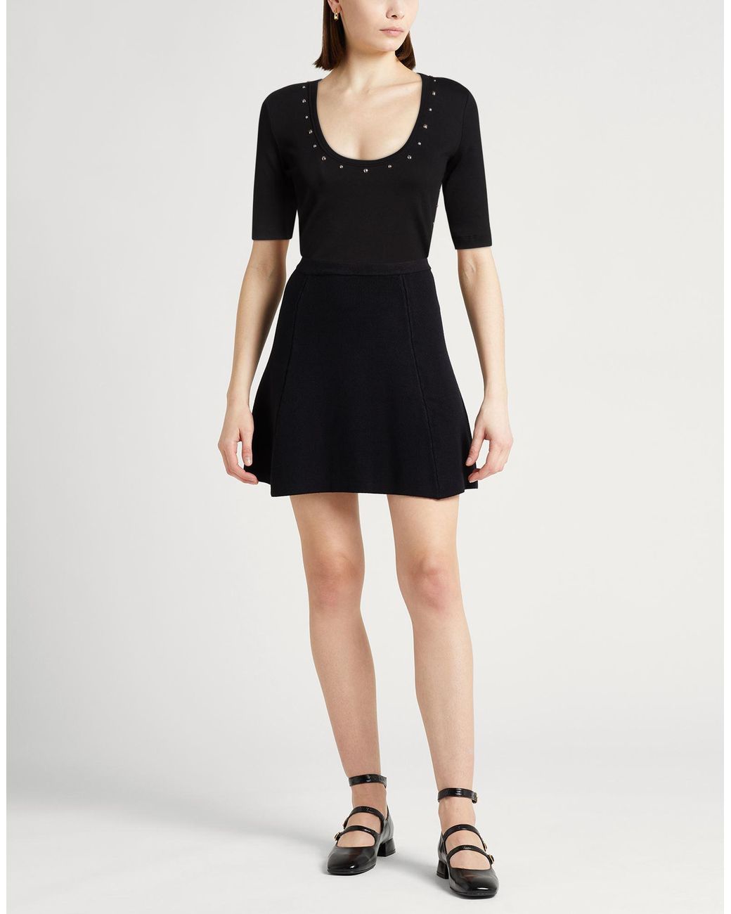 Fabiana Filippi Black T-Shirt Cotton, Elastane