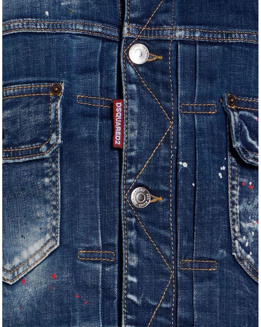 DSquared² Blue Denim Outerwear Cotton, Elastane