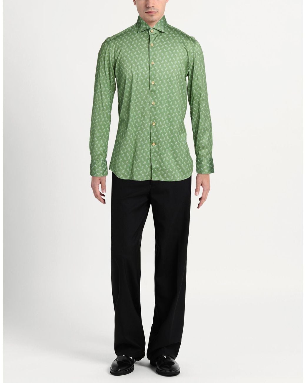 Sonrisa Green Shirt Cotton for men