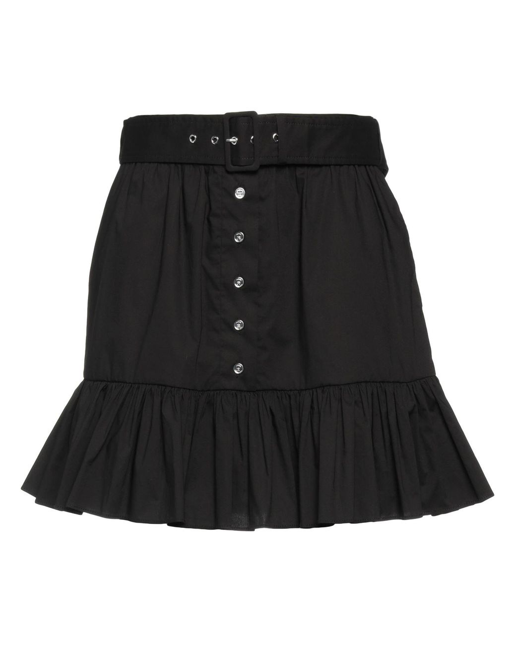 MICHAEL Michael Kors Black Belted Ruffle Mini Skirt