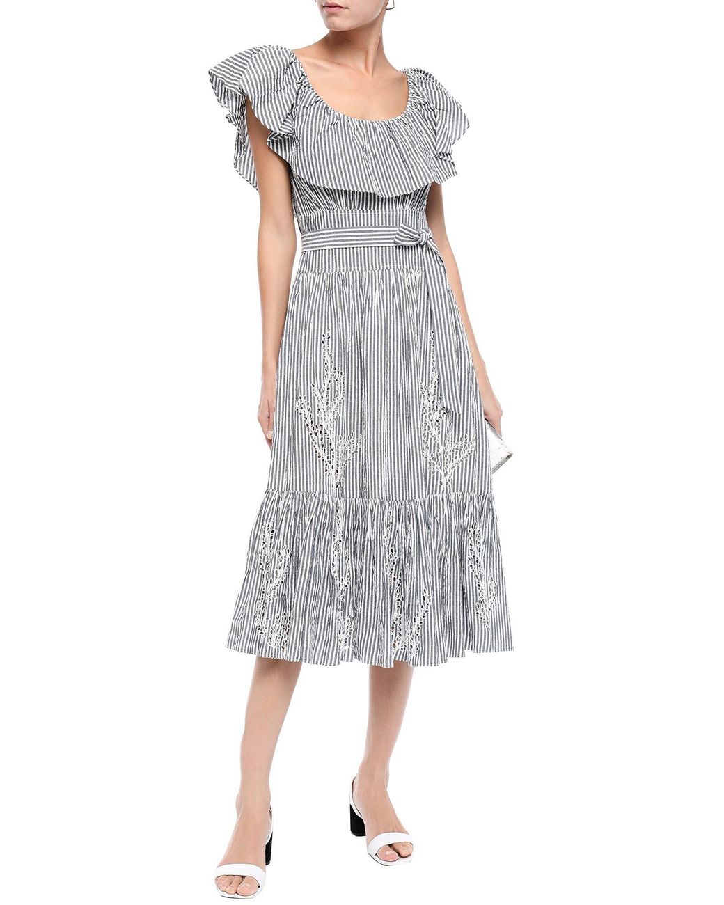 Tory Burch Gray Midi Dress
