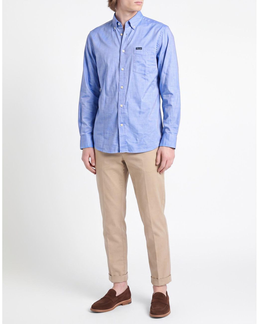 Façonnable Blue Shirt Cotton for men