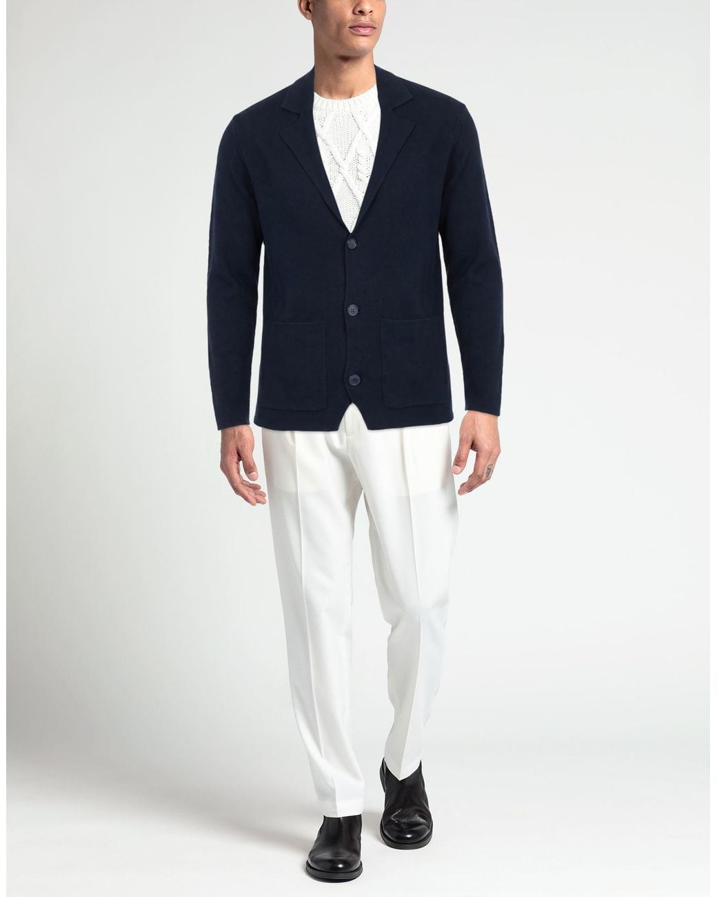 Cruna Blue Midnight Blazer Cotton for men