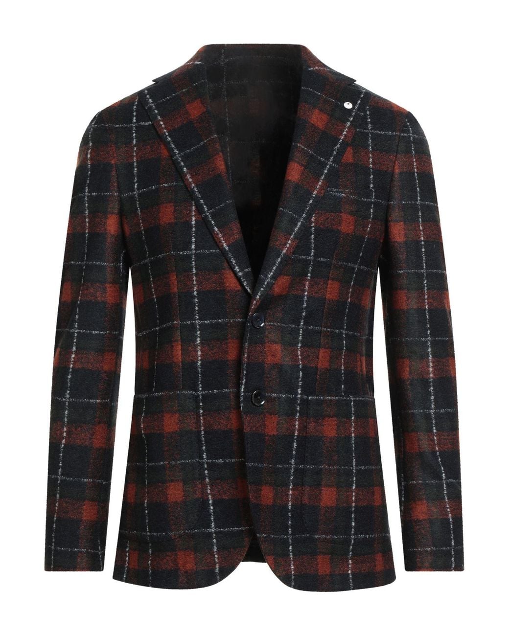 L.b.m. 1911 Black Rust Blazer Acrylic, Virgin Wool, Polyester for men
