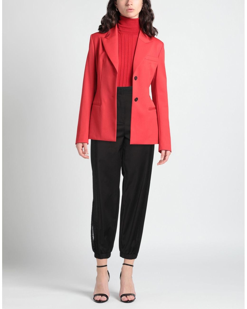 SIMONA CORSELLINI Black Pants Cotton, Polyamide, Elastane