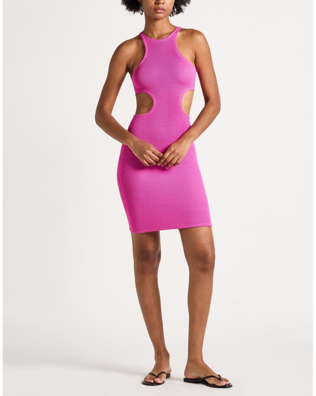Reina Olga Pink Mini Dress Polyamide, Elastane