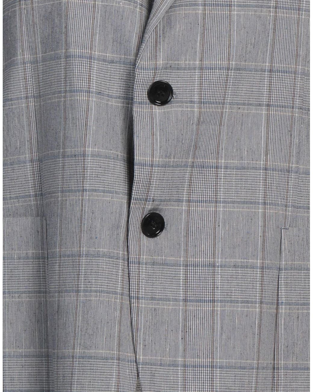 Liu Jo Gray Light Blazer Cotton, Linen, Polyester, Elastane for men