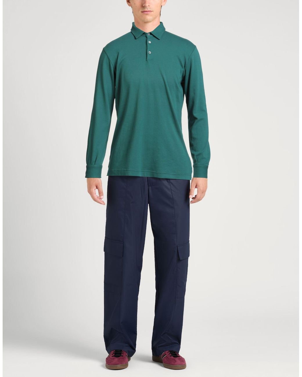 Polo Zanone de hombre de color Green