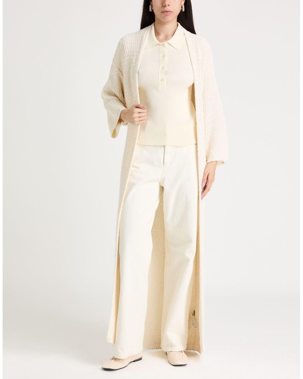 Eleventy White Cardigan