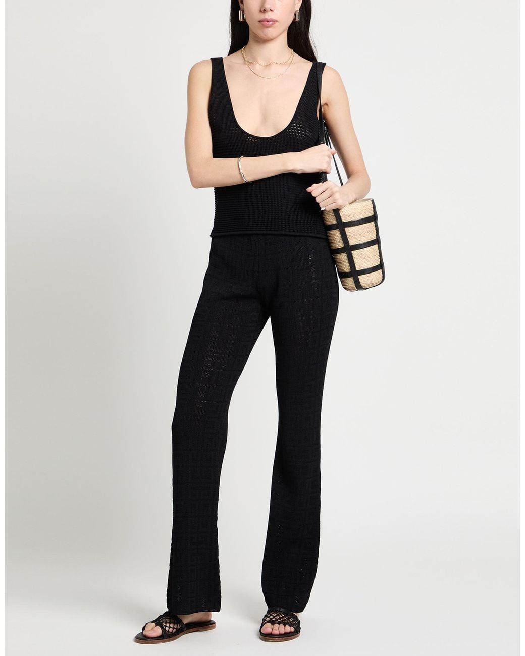 Givenchy Black Pants Viscose, Polyamide, Polyester