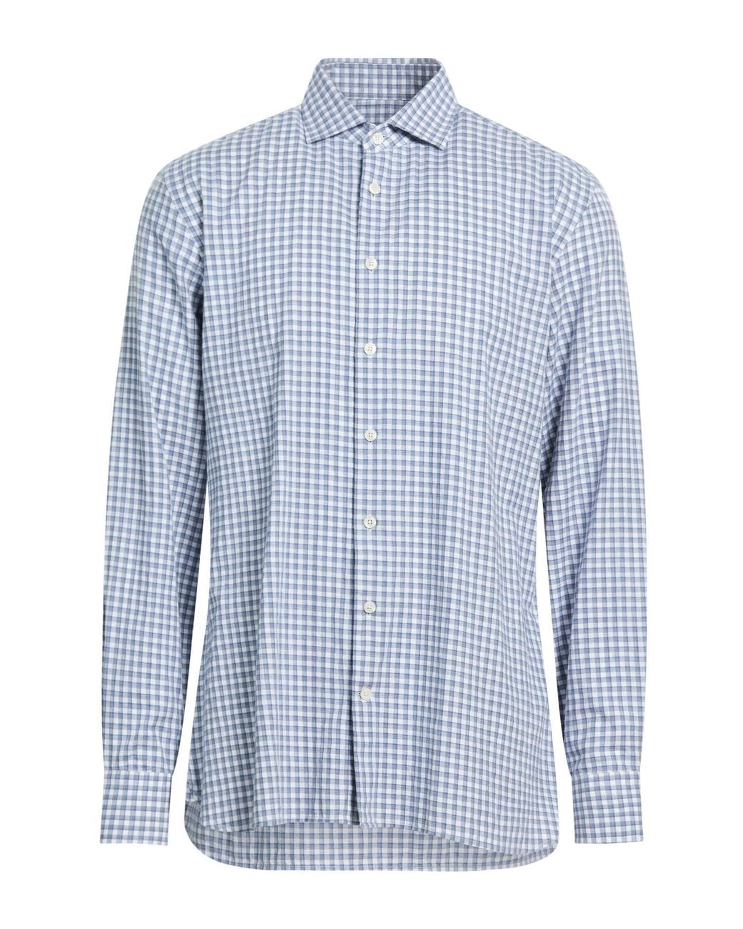 Hackett Blue Shirt Cotton, Lyocell for men