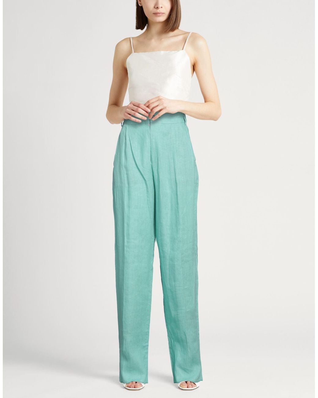 Hevò Green Pants Linen
