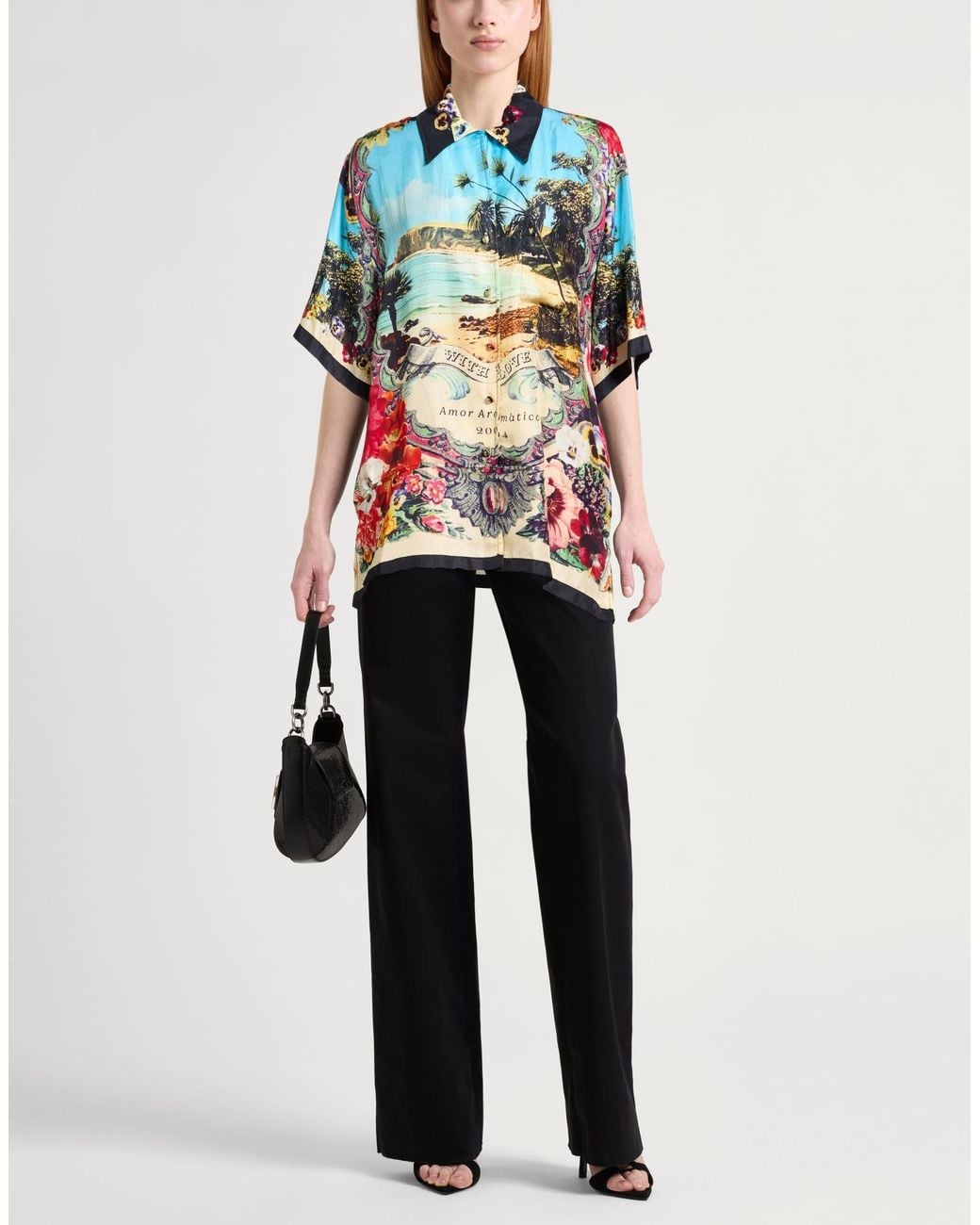 Camisa Camilla de color Blue