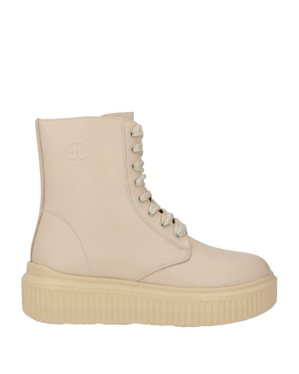 Janet & Janet Natural Ankle Boots Leather