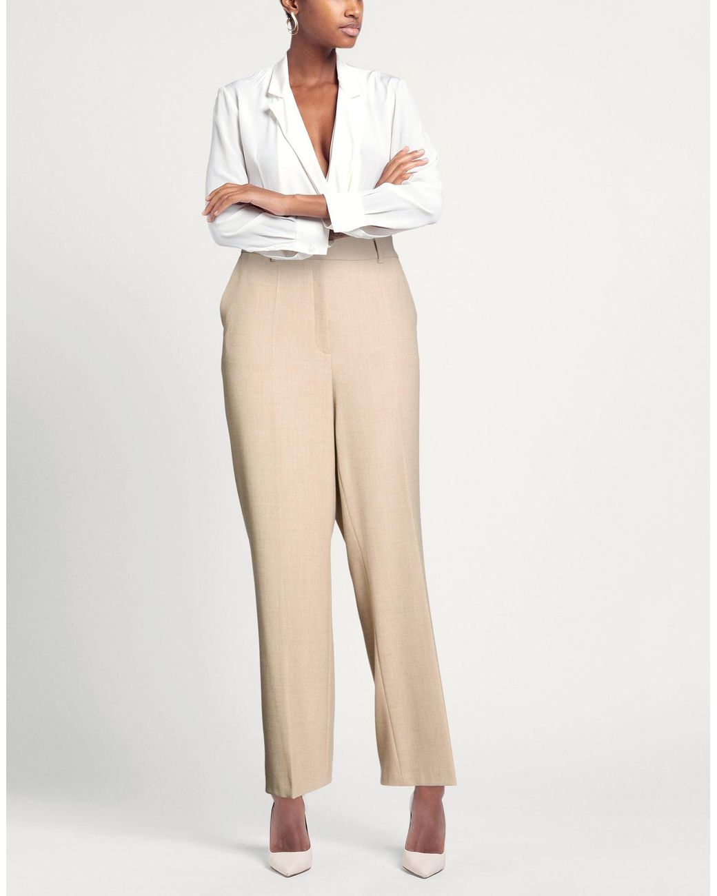 Cambio Natural Pants Polyester, Viscose, Wool, Elastane