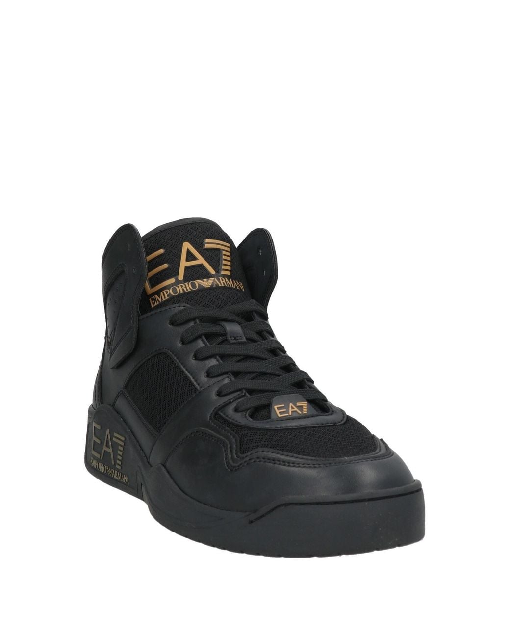 EA7 Black Sneakers Polyester, Polyurethane for men