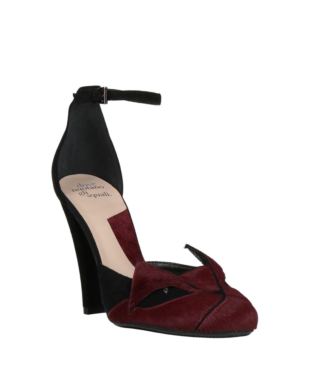 Dove Nuotano Gli Squali Multicolor Burgundy Pumps Leather