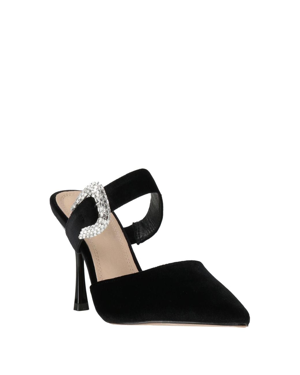 Twenty Four Haitch Black Mules & Clogs Synthetic Material, Textile Fibers