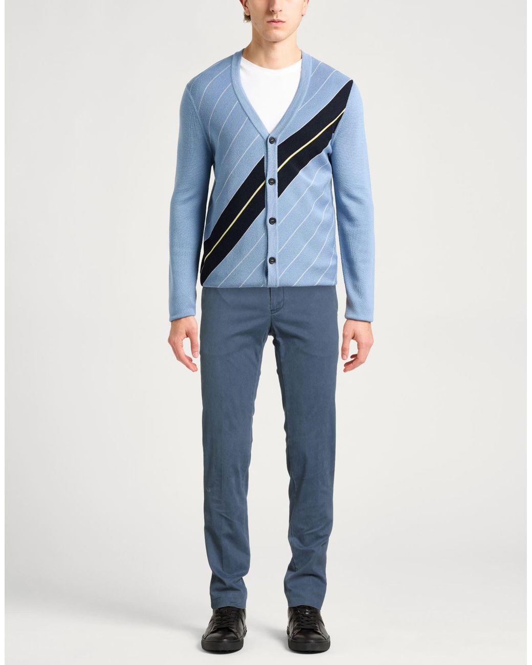 PT Torino Blue Slate Pants Cotton, Elastane for men