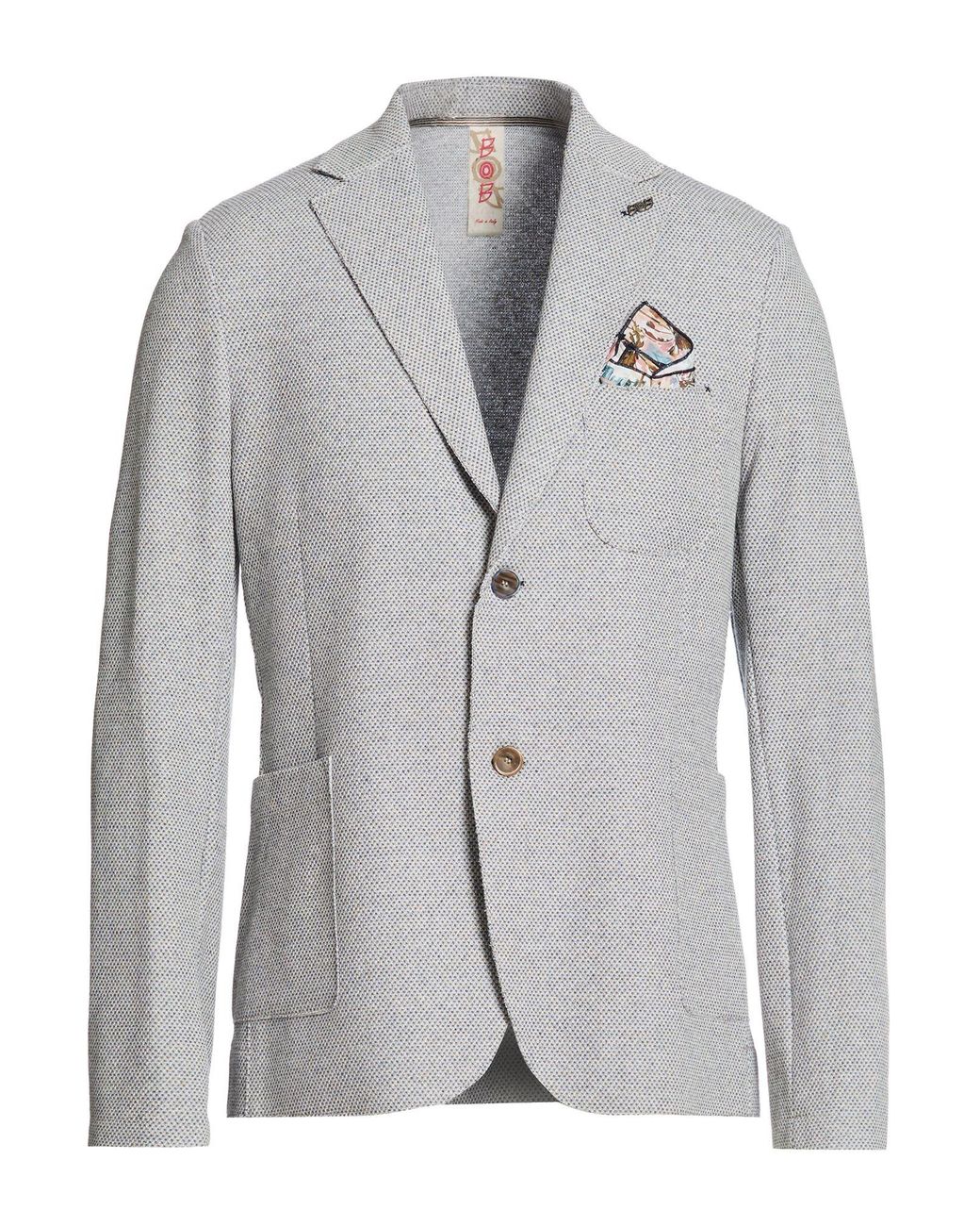 Bob Gray Blazer Cotton, Polyester, Viscose, Linen, Elastane for men