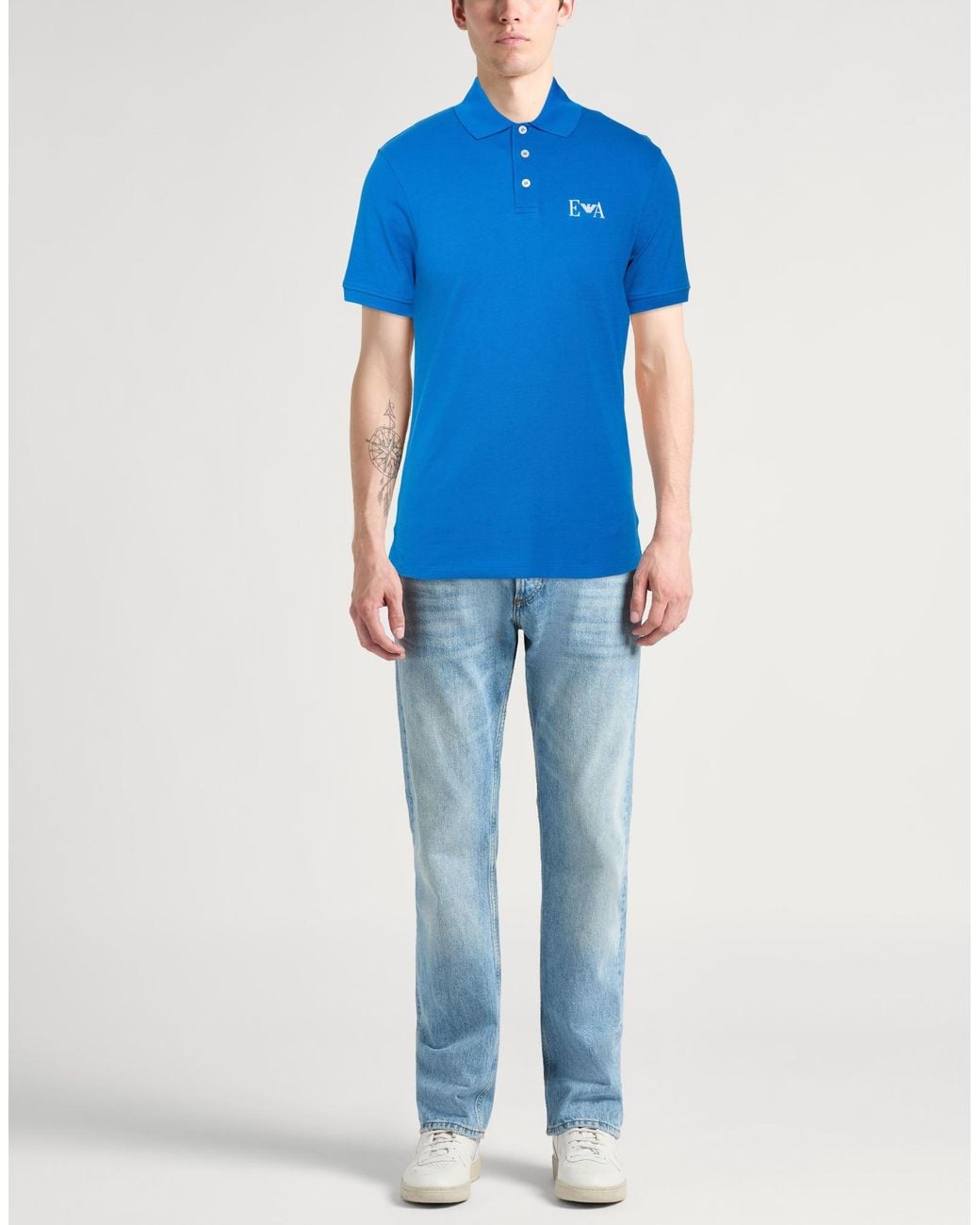 Emporio Armani Blue Polo Shirt for men