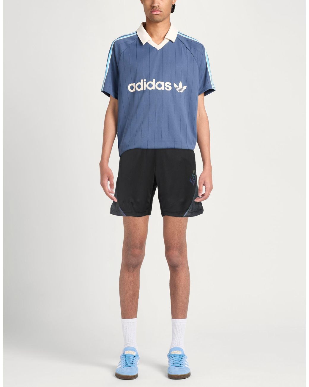 EA7 Black Shorts & Bermuda Shorts Polyester, Elastane for men