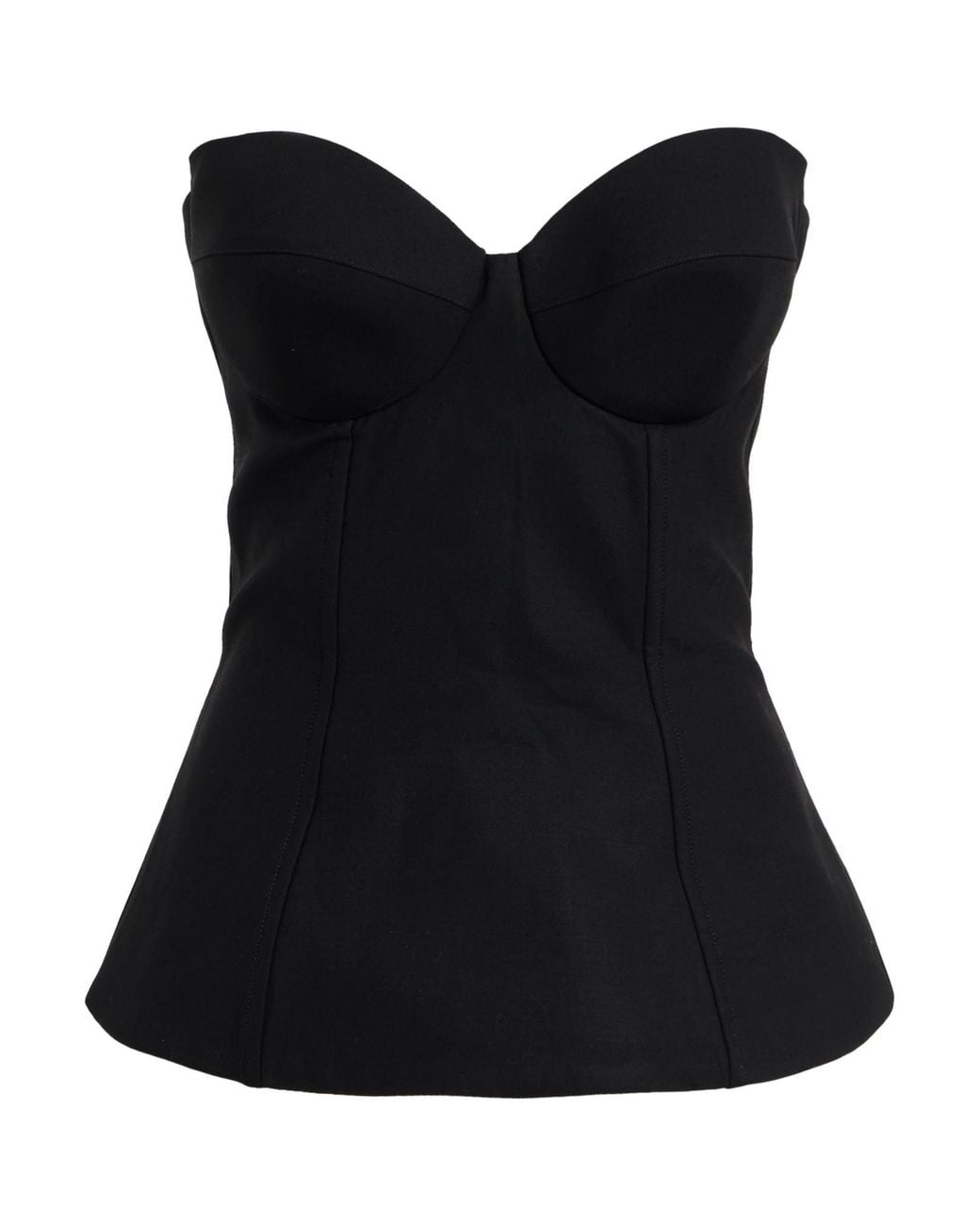 GIUSEPPE DI MORABITO Black Top Virgin Wool, Elastane