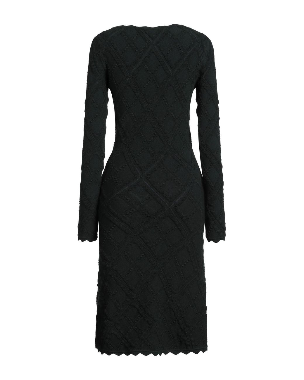 Burberry Black Wool-Blend Flared Knit Dress