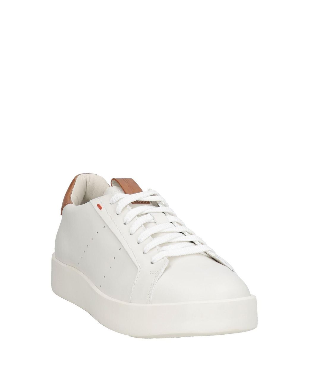 Santoni White Sneakers Leather for men