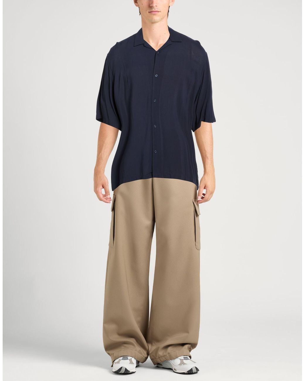 ARMANI EXCHANGE Blue Shirt Viscose for men