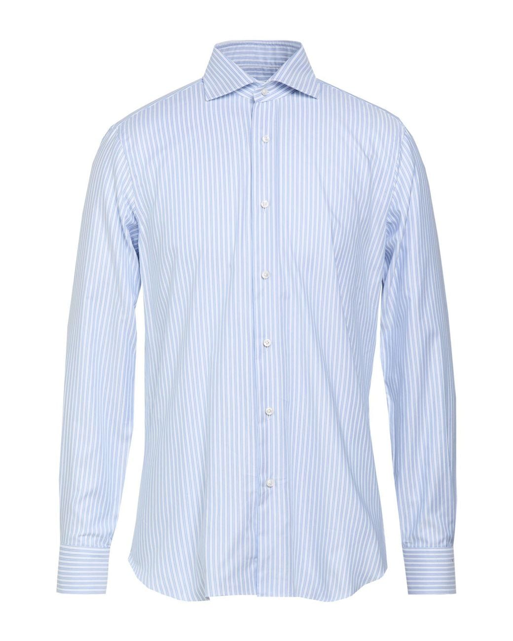 Barba Napoli Blue Shirt Cotton for men