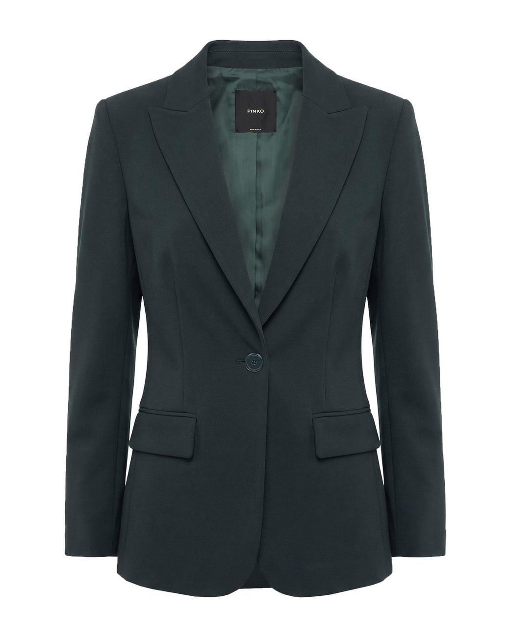 Pinko Black Dark Blazer Viscose, Nylon, Elastane