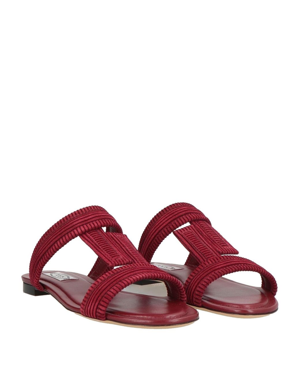 Tod's Red Sandals Leather