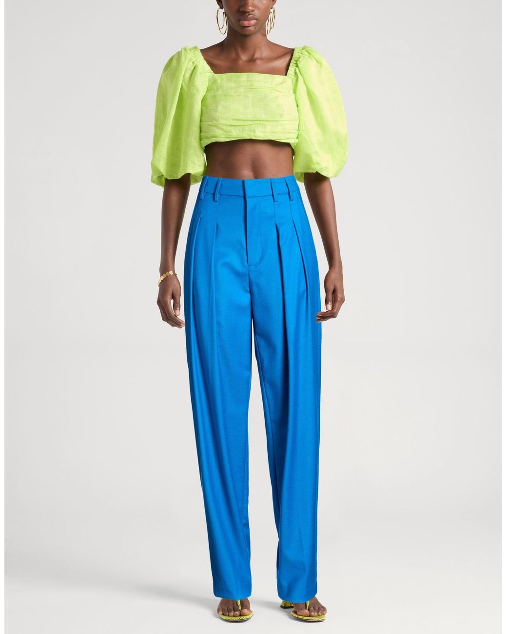 Dondup Blue Pants Virgin Wool, Elastane