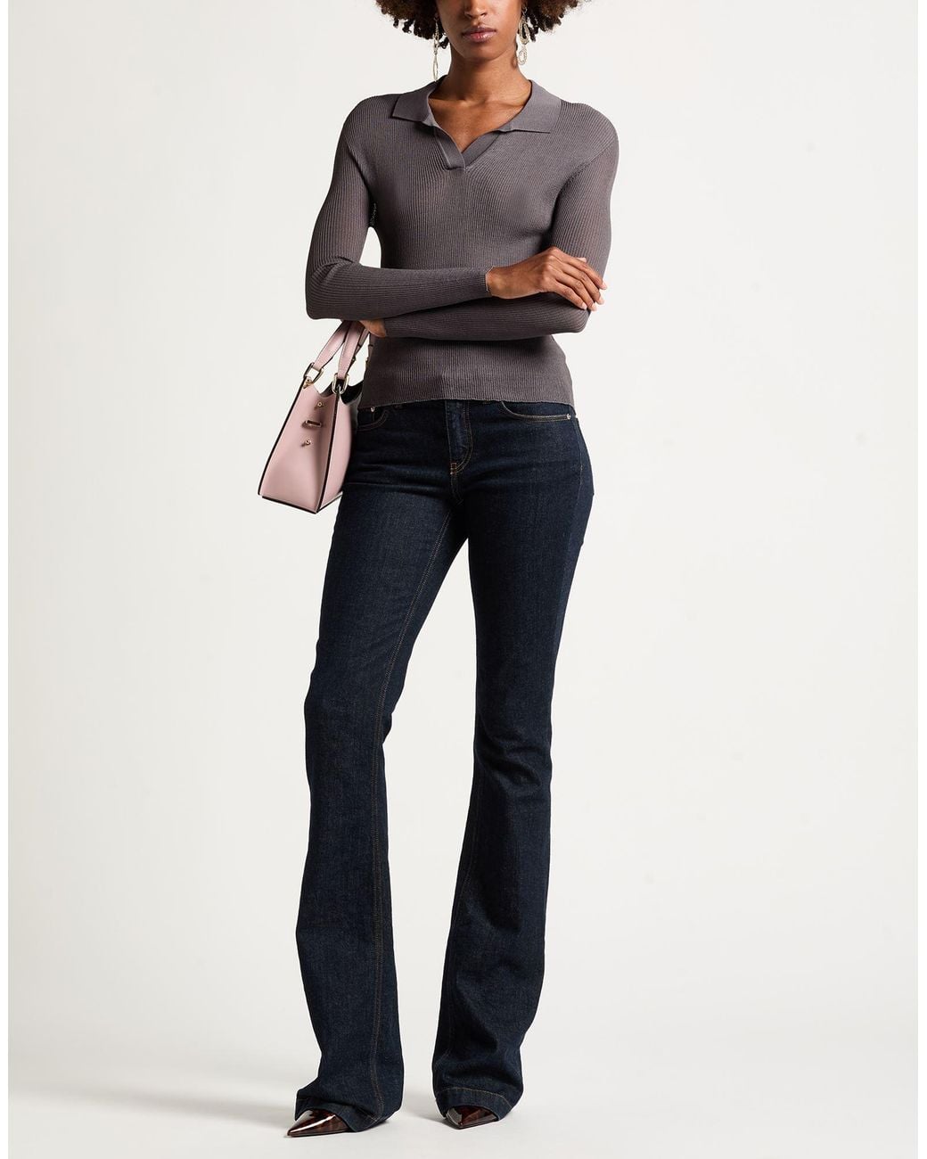 Daniele Fiesoli Gray Polo Shirt