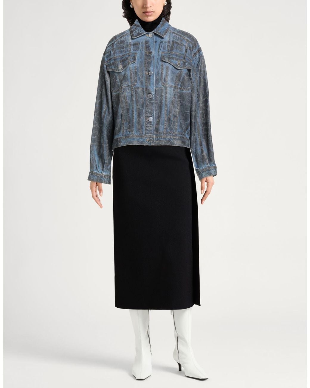 Alberta Ferretti Blue Denim Outerwear