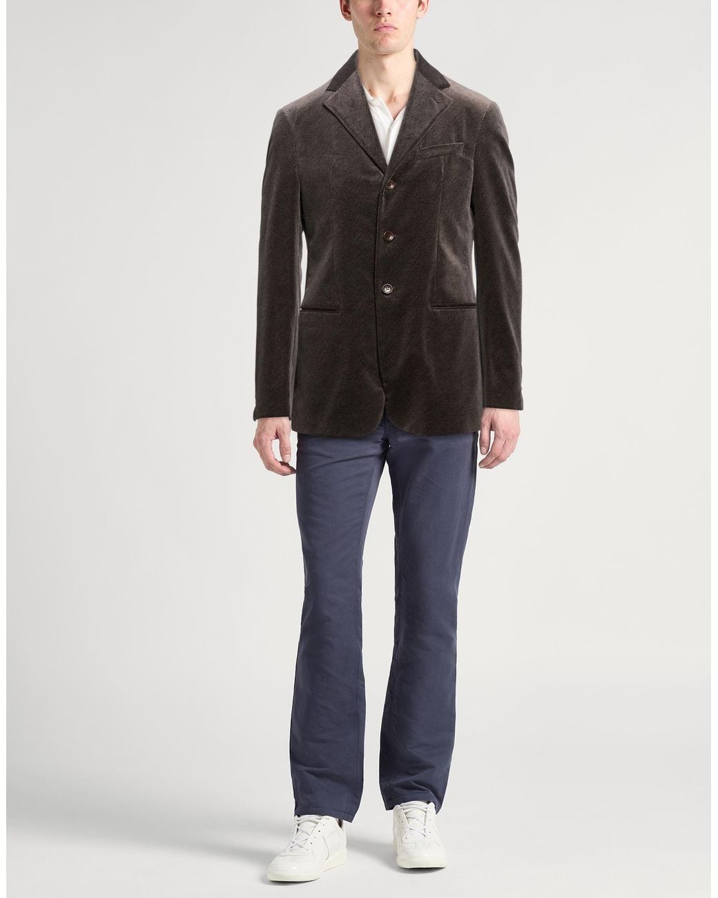 Armani Collezioni Black Blazer Cotton for men