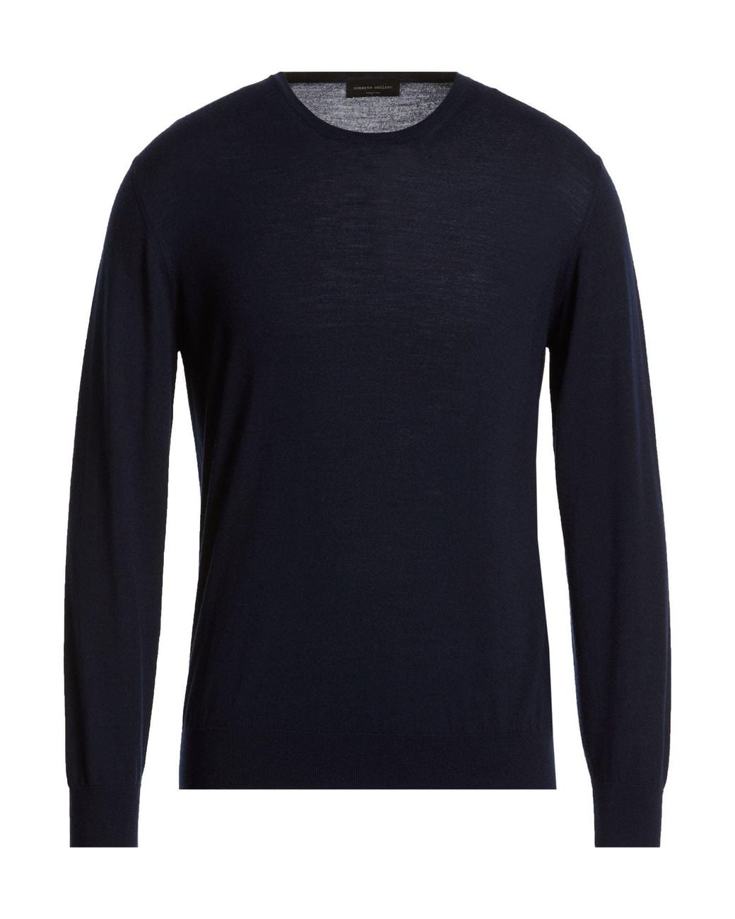Roberto Collina Blue Midnight Sweater Merino Wool for men