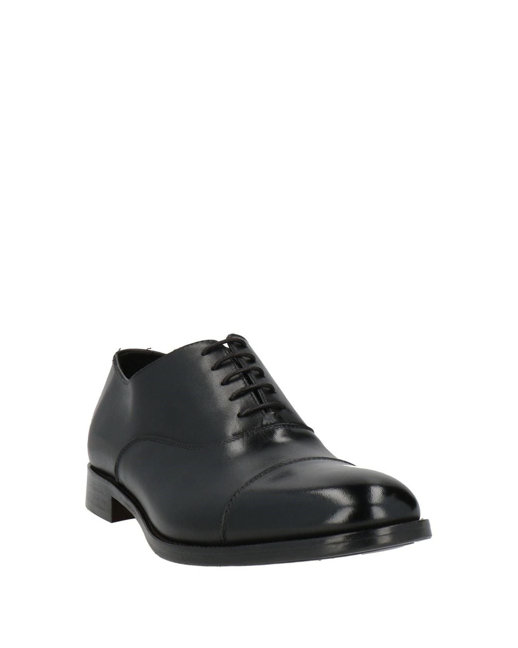 Calpierre Black Lace-Up Shoes Leather for men