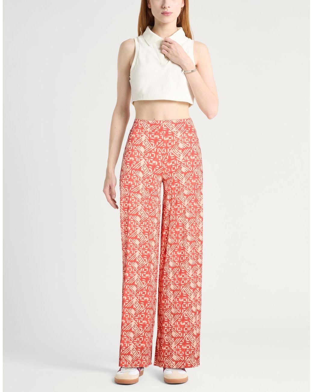 La Petite Robe Di Chiara Boni Red Pants Polyamide, Elastane