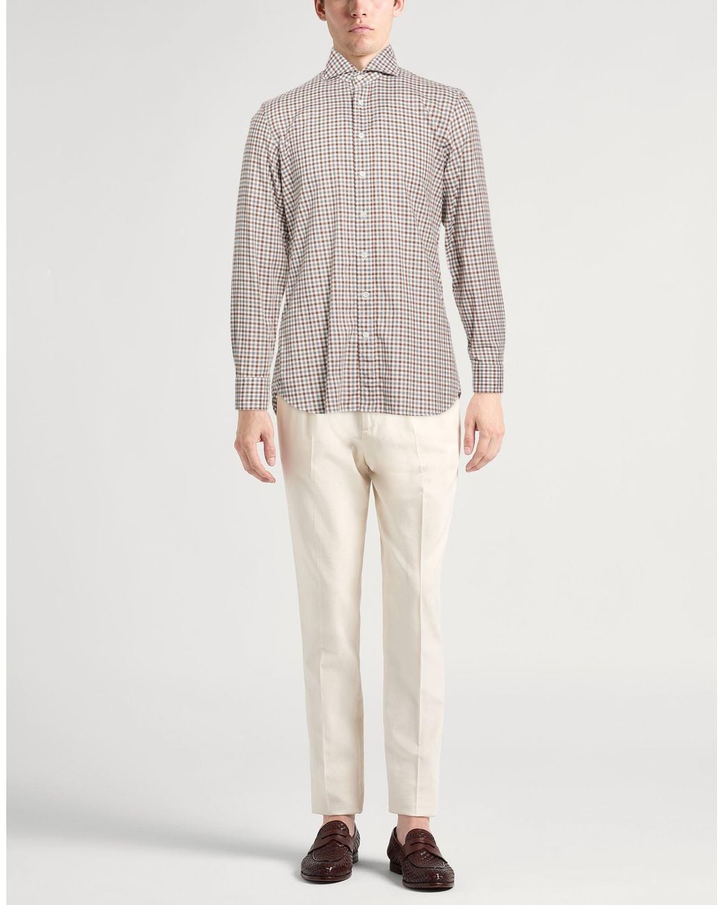 Lardini White Shirt Cotton for men