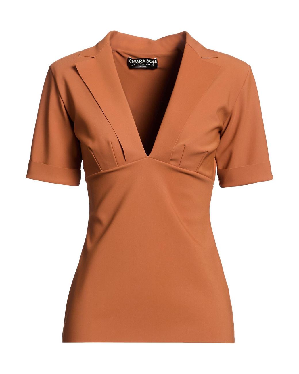 La Petite Robe Di Chiara Boni Brown Top Polyamide, Elastane